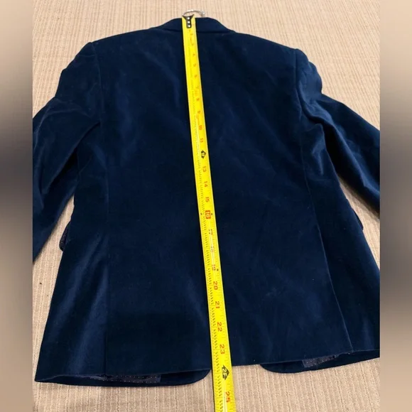 Boys Michael Kors Blue Velvet Blazer